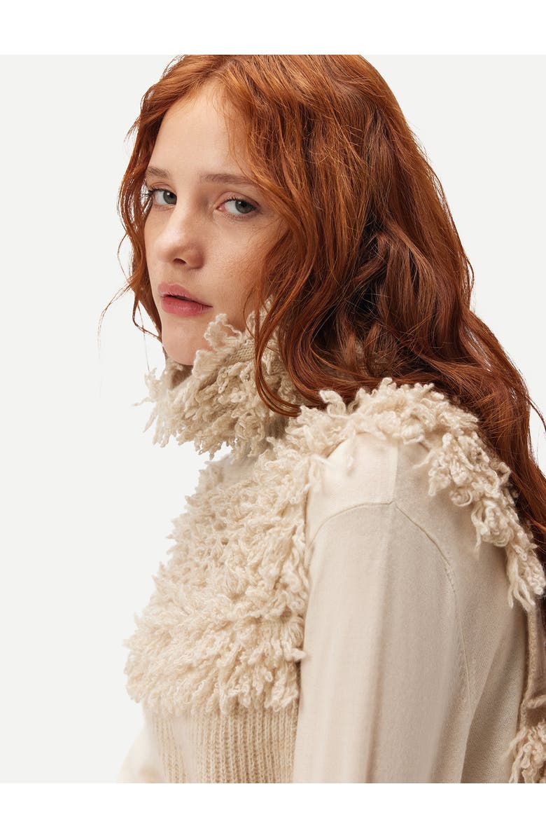 GOBI Mongolian Cashmere Loop-Stitch Gilet, Alternate, color, Warm Grey