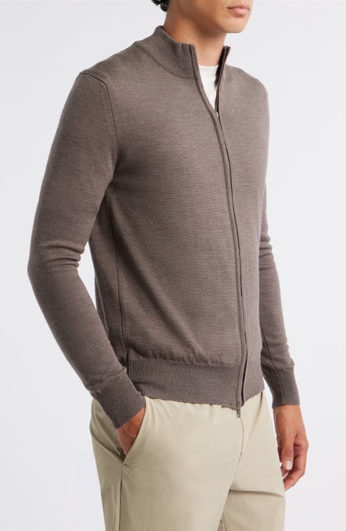 Aurélien Cashwool® Full Zip Sweater In Gray