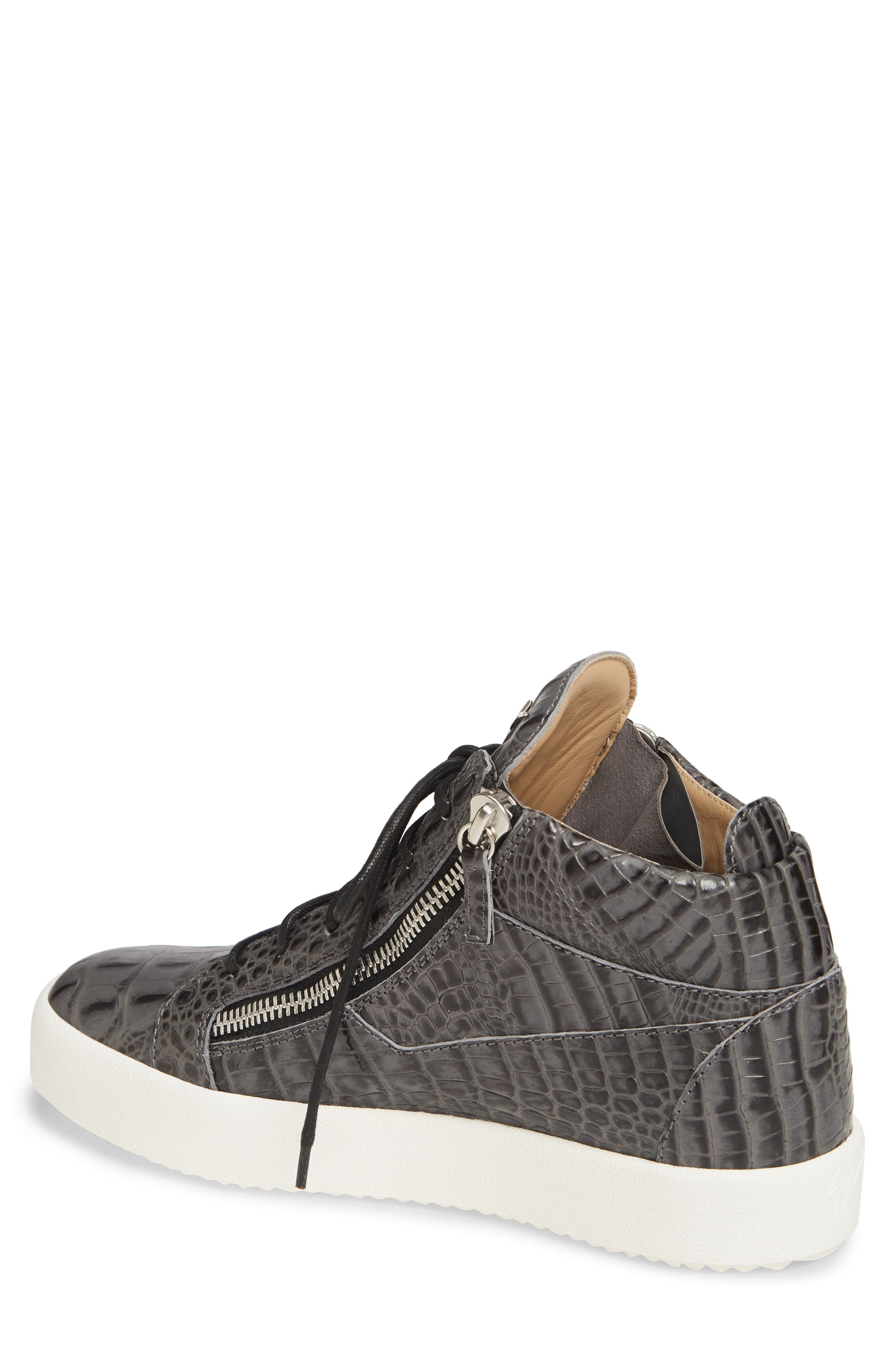 Croc Embossed Sneaker, Alternate, color, ANTHRACITE