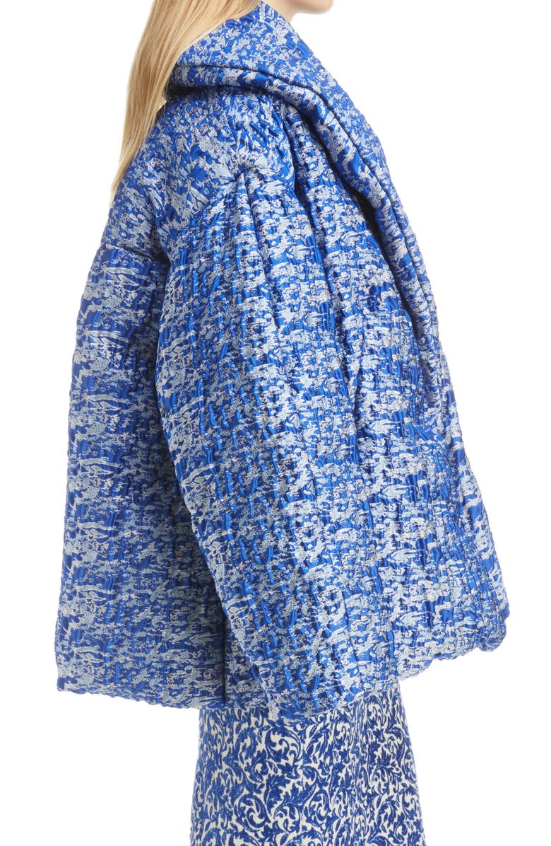 Dries Van Noten Voltaire Oversize Quilted Satin Jacquard Jacket, Alternate, color, 