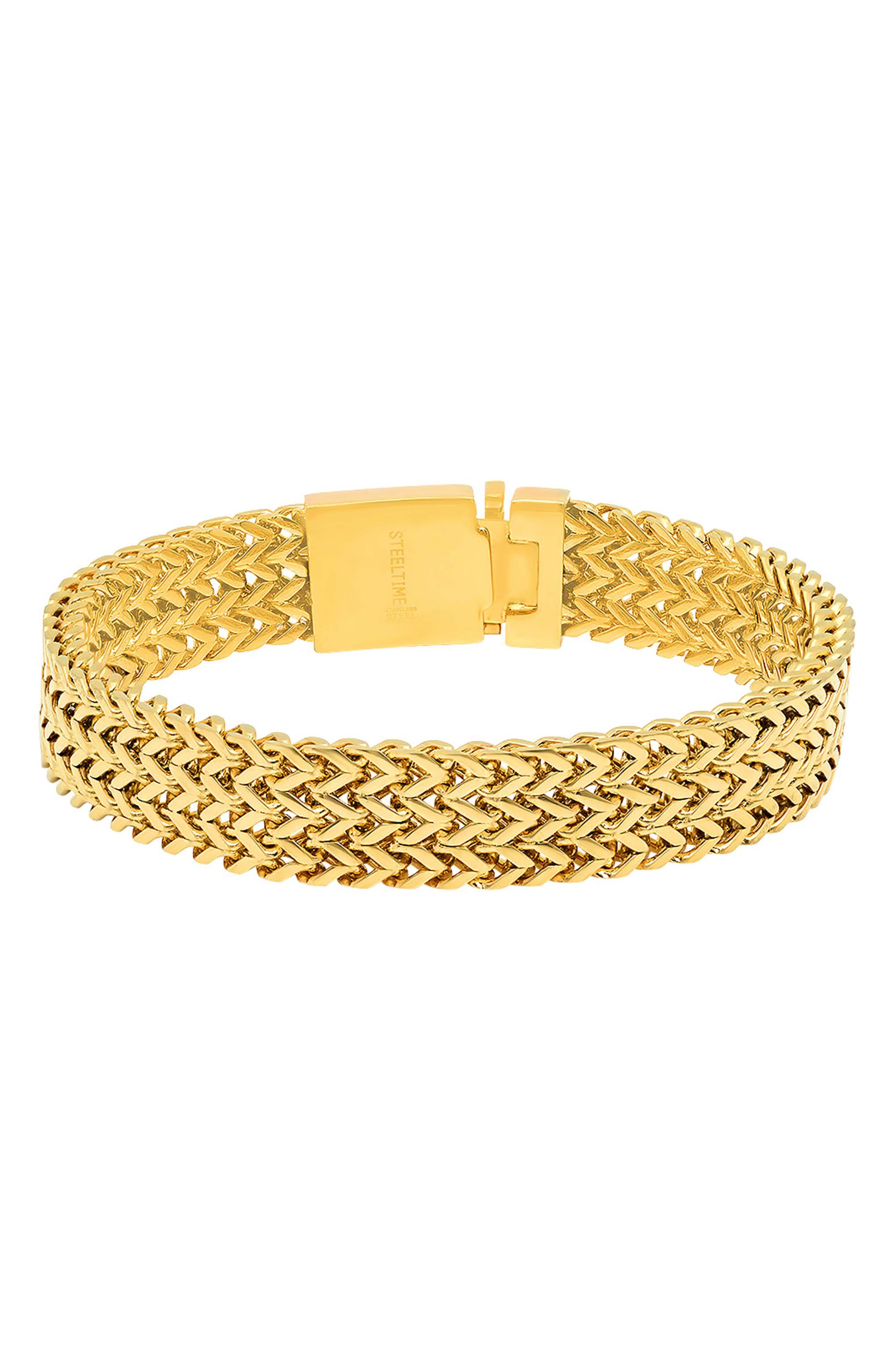 Men's 18k Gold Plated Link Bracelet
