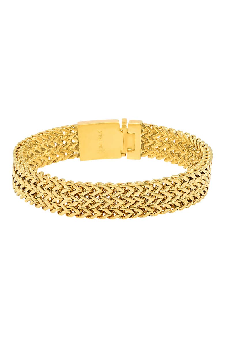 Men's 18k Gold Plated Link Bracelet, Main, color, GOLD