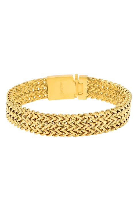 Men's 18k Gold Plated Link Bracelet