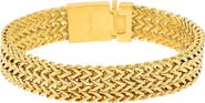 STEELTIME Men's 18k Gold Plated Link Bracelet