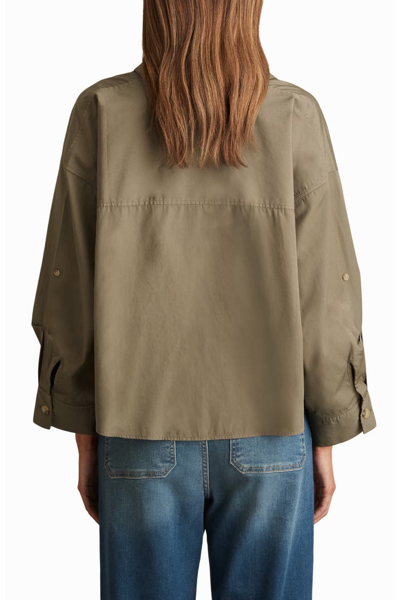 Solene Cotton Shirt, Alternate, color, KHAKI