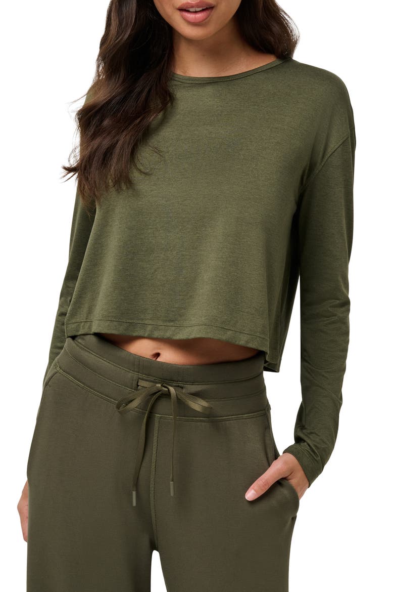 Celestia Long Sleeve Performance T-Shirt, Main, color, HEATHER GRAPE LEAF