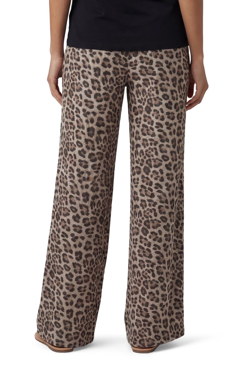 Lords of Harlech Leopard Womens Wide-leg Pant, Alternate, color, Leopard Brown