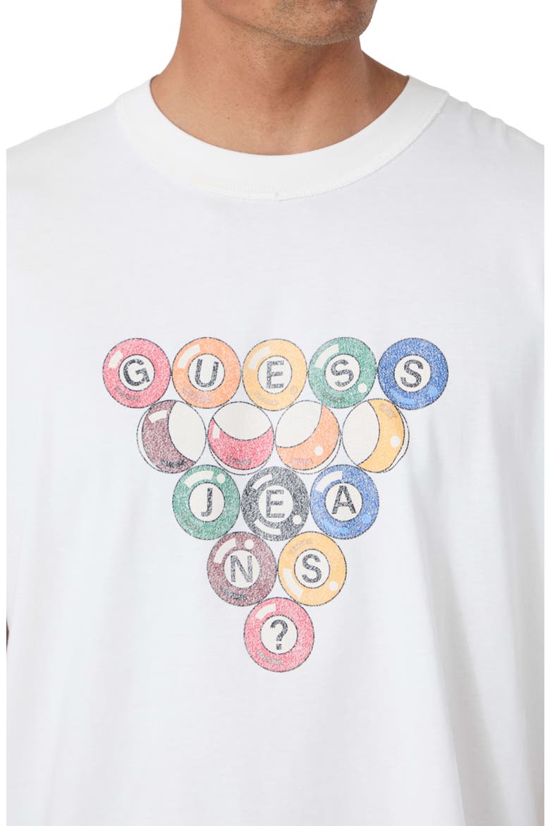 Pool Ball Graphic Oversized T-Shirt, Alternate, color, OPEN WHITE