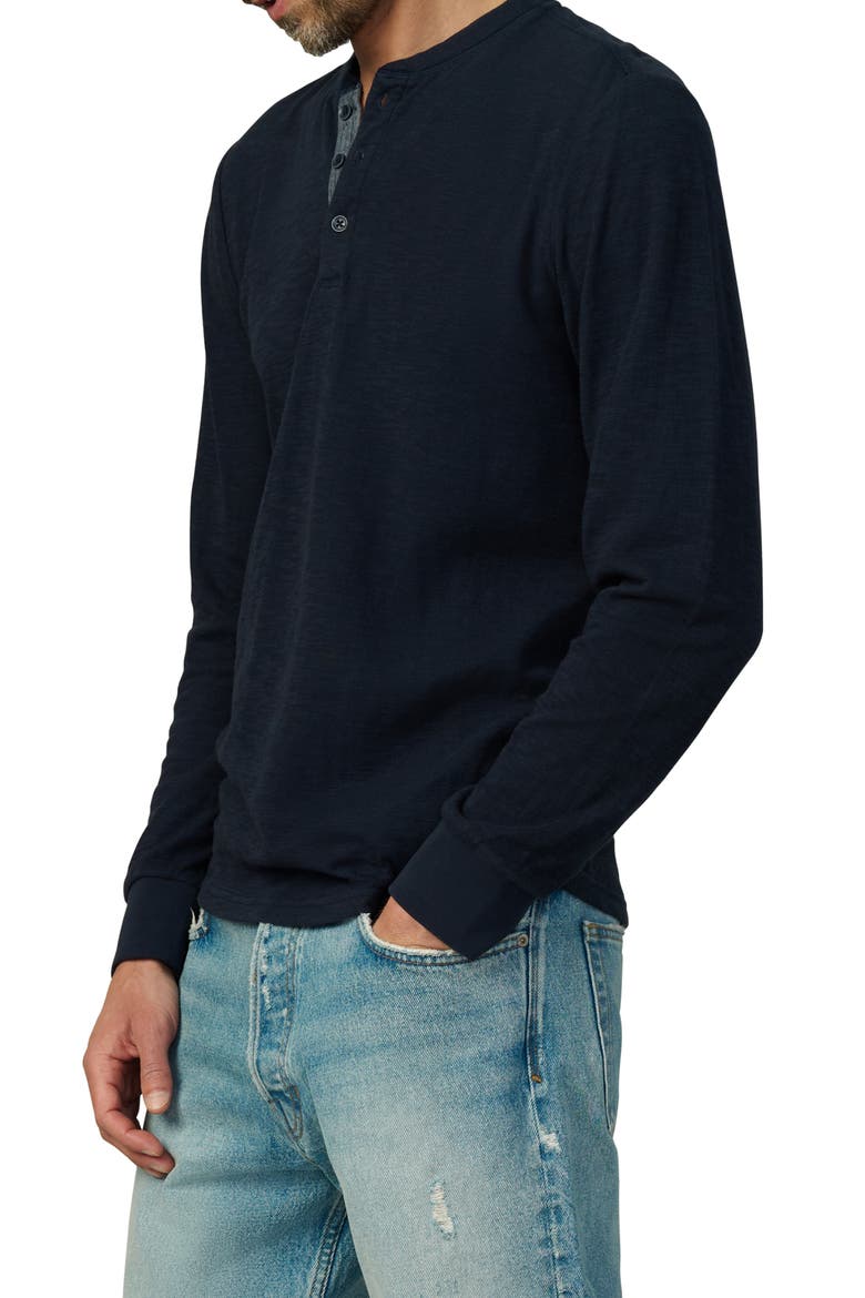 Double Face Thermal Henley Shirt, Alternate, color, TRUE NAVY
