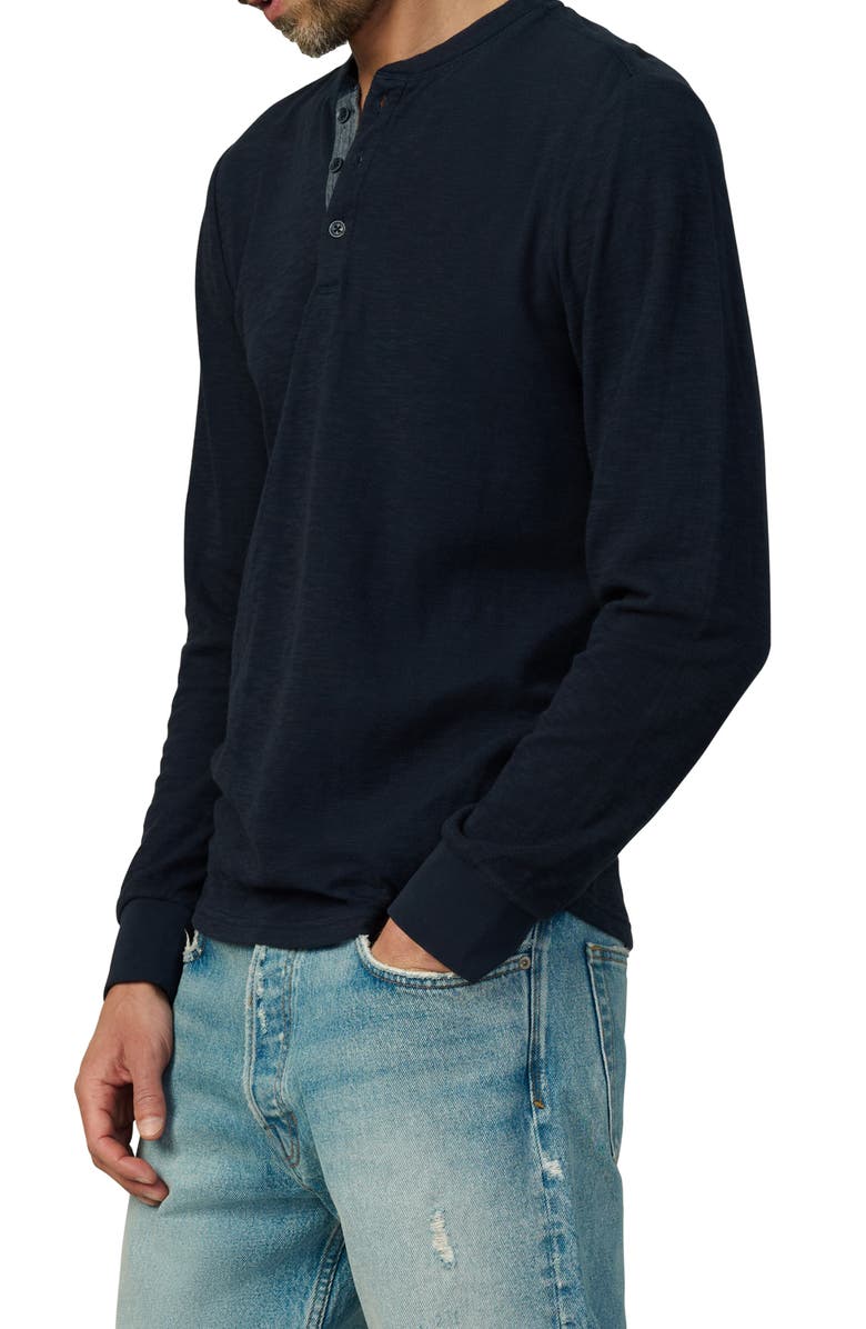 Joe's Double Face Thermal Henley Shirt, Alternate, color, True Navy