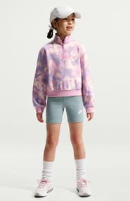 Nike Kids' Sportswear Club Print Quarter Zip Fleece Pullover