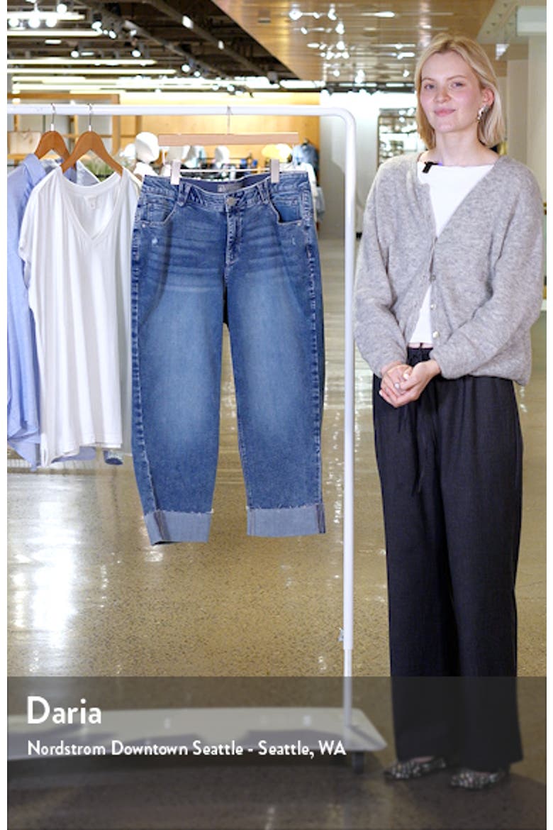 'Ab'Solution Cuff Straight Leg Jeans video