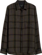 rag & bone Plaid Cotton Twill Button-Up Shirt Jacket