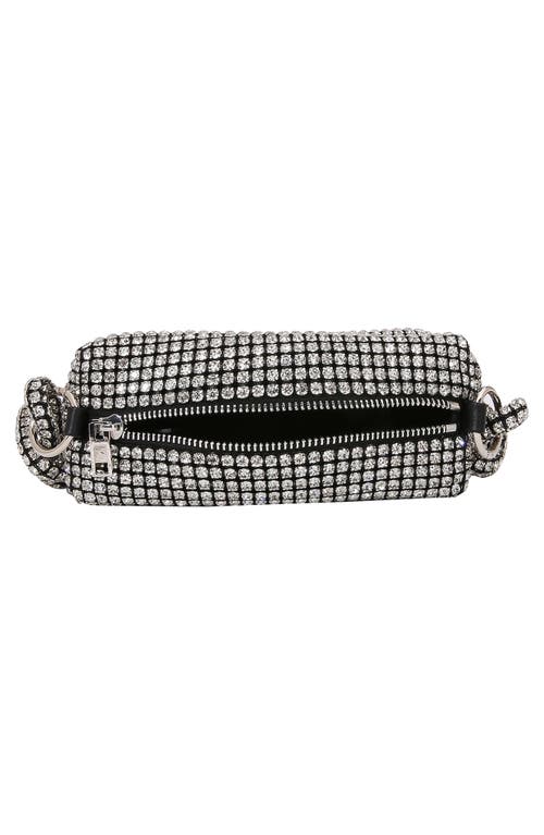 Berness Rhinestone Rectangular Shoulder Bag In Silver