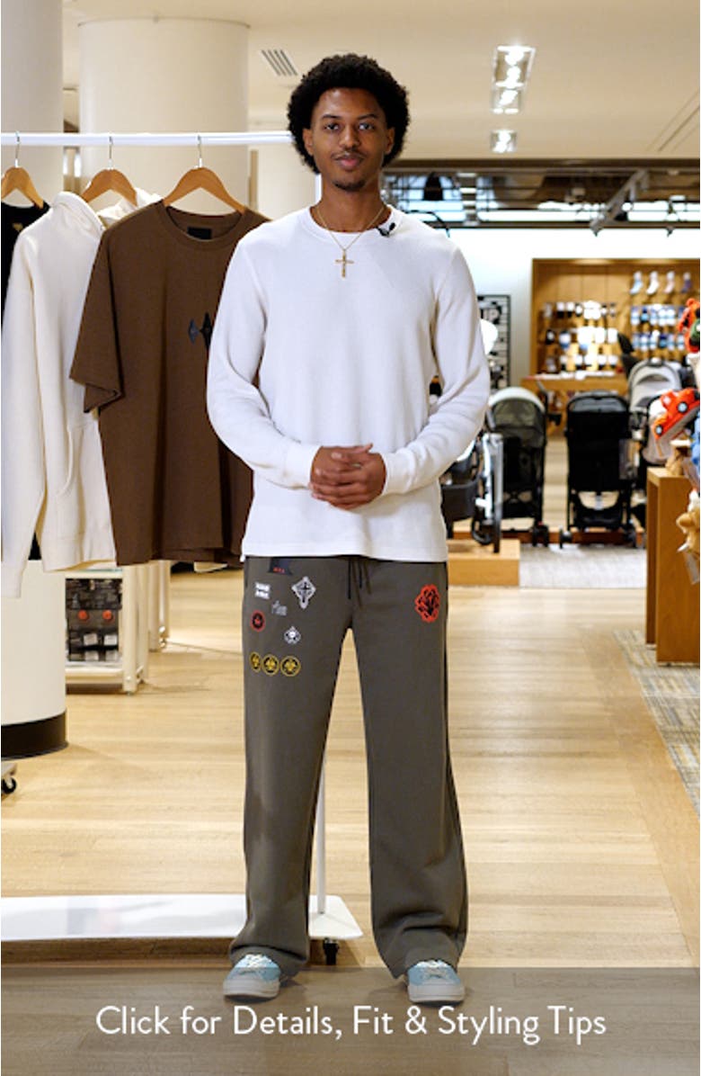 Cameron Military Graphic Straight Leg Sweatpants, sales video thumbnail