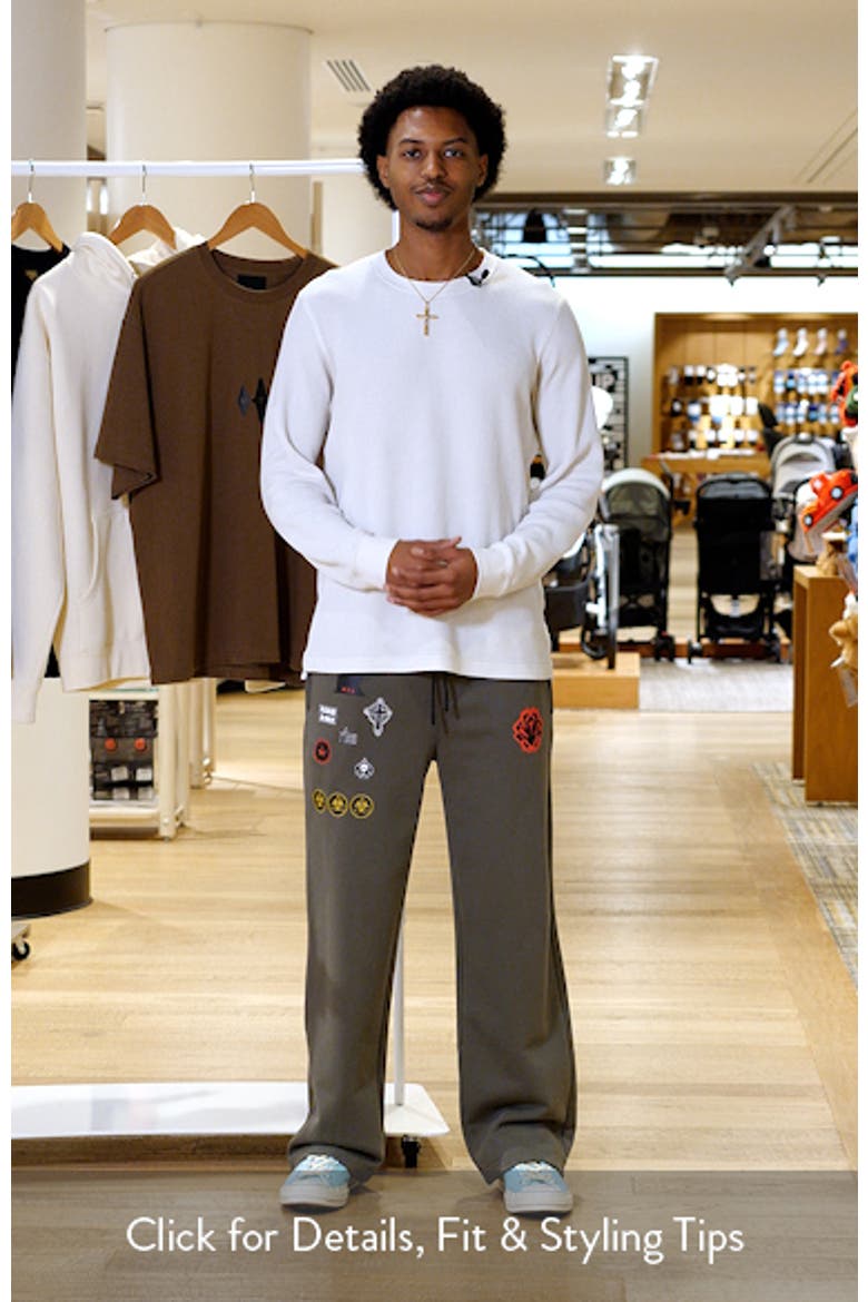 Cameron Military Graphic Straight Leg Sweatpants video