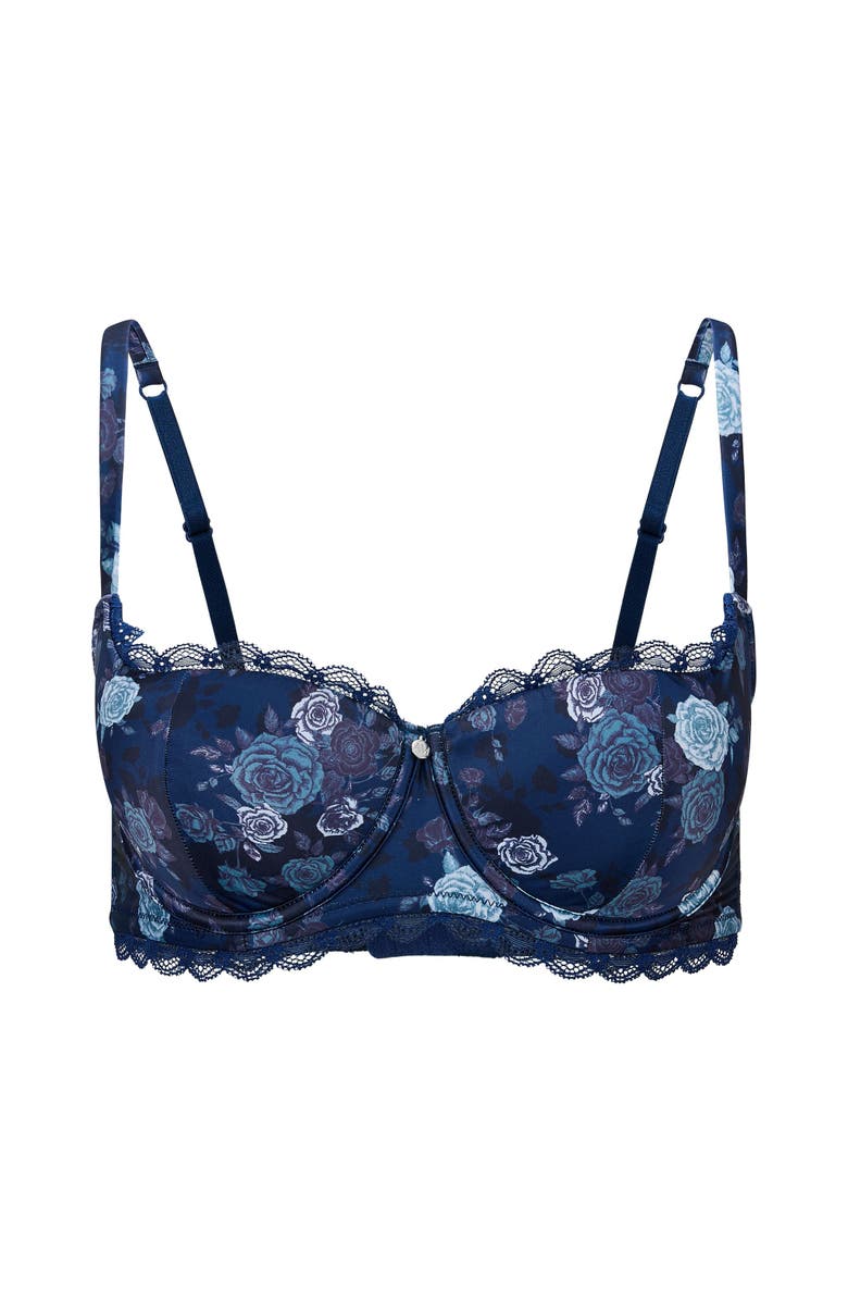 Adore Me Elsie Contour Balconette Bra, Alternate, color, Floral Black