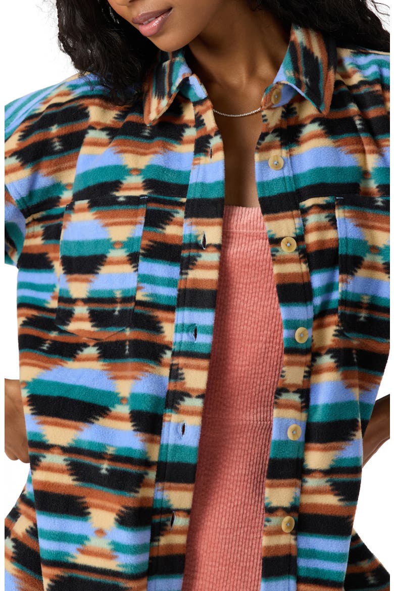 Rune Oversize Superfleece Shirt Jacket, Alternate, color, HYDRANGEA