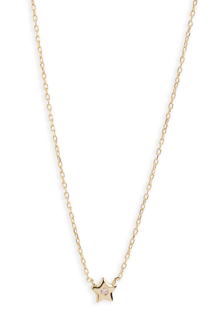 Lab Grown Diamond Star Pendant Necklace, Main, color, GOLD