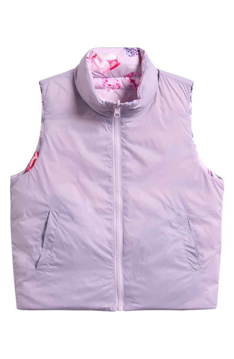CALONIE Kids' Casey Reversible Down Puffer Vest, Alternate, color, Purple