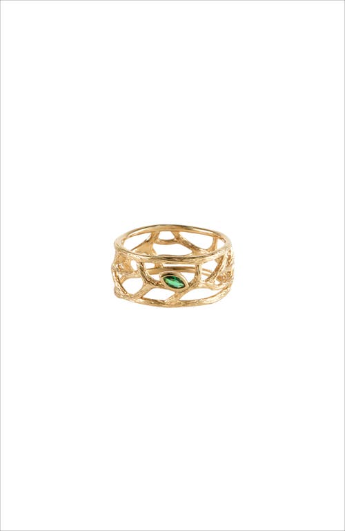 Rc Retro Chic Verdant Whisper Ring In Gold