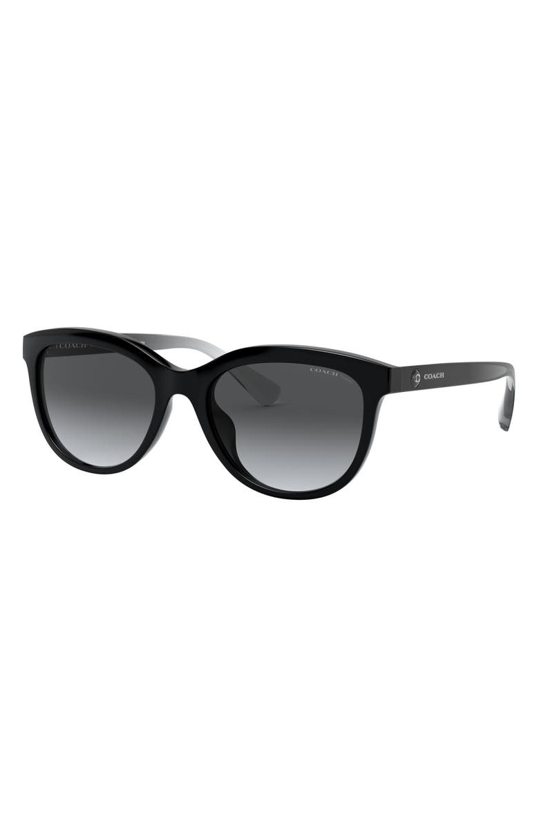 COACH 56mm Gradient Sunglasses, Alternate, color, Black