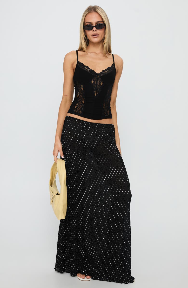 Princess Polly Rhiara Lace Trim Camisole, Alternate, color, Black