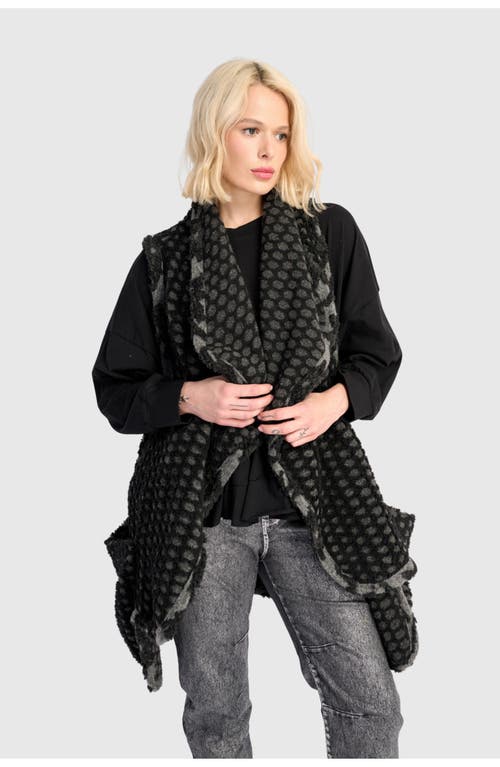 Alembika Ashen Cozy Draped Vest In Black