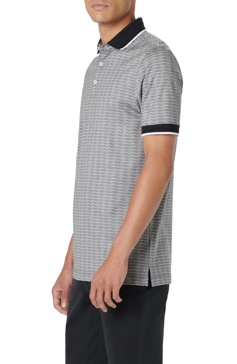 Bugatchi Geo Pattern Cotton & Lyocell Polo, Alternate, color, 