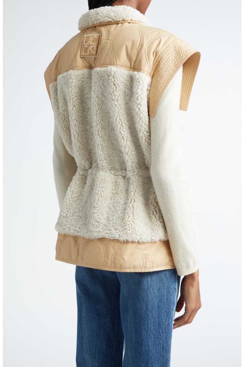 Shiloh Faux Shearling Mixed Media Vest, Alternate, color, DRIFTWOOD