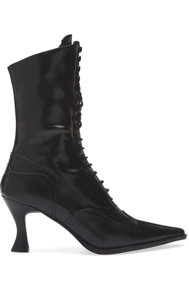 Jeffrey Campbell Pollitt Pointed Toe Lace-up Wingtip Boot, Alternate, color, Black