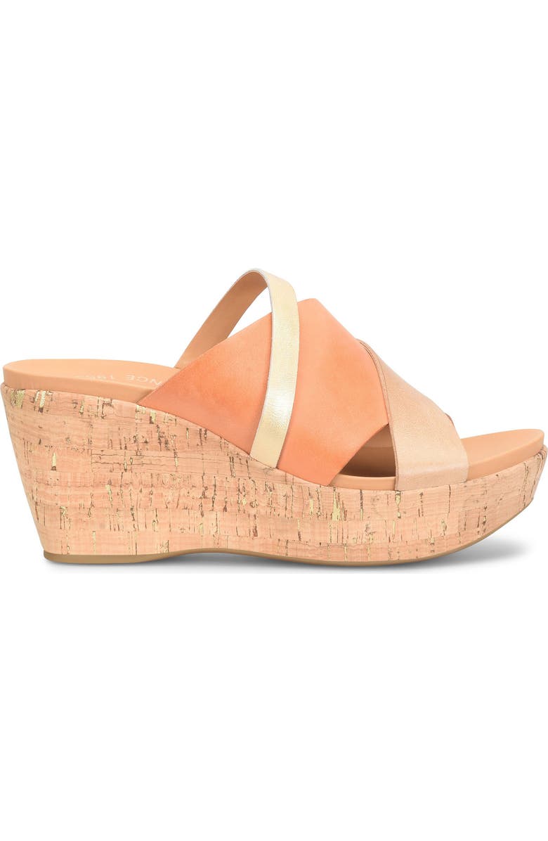Kork-Ease<sup>®</sup> Addie Platform Wedge Slide Sandal, Alternate, color, Orange Combo