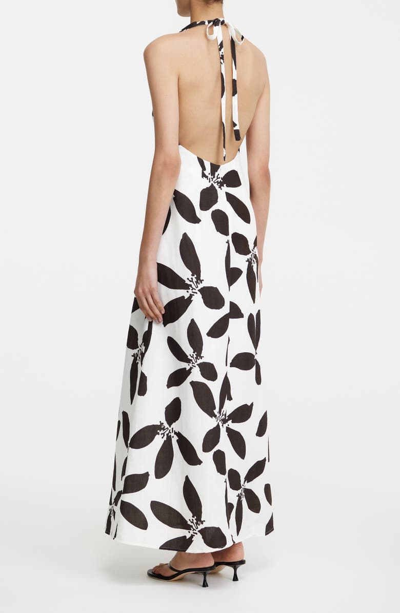 Significant Other Jennifer Print Halter Maxi Dress, Alternate, color, Cream Blossom