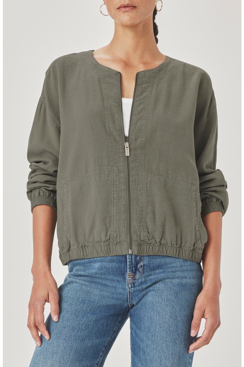 Clea Bomber Jacket, Main, color, SOFT GREEN