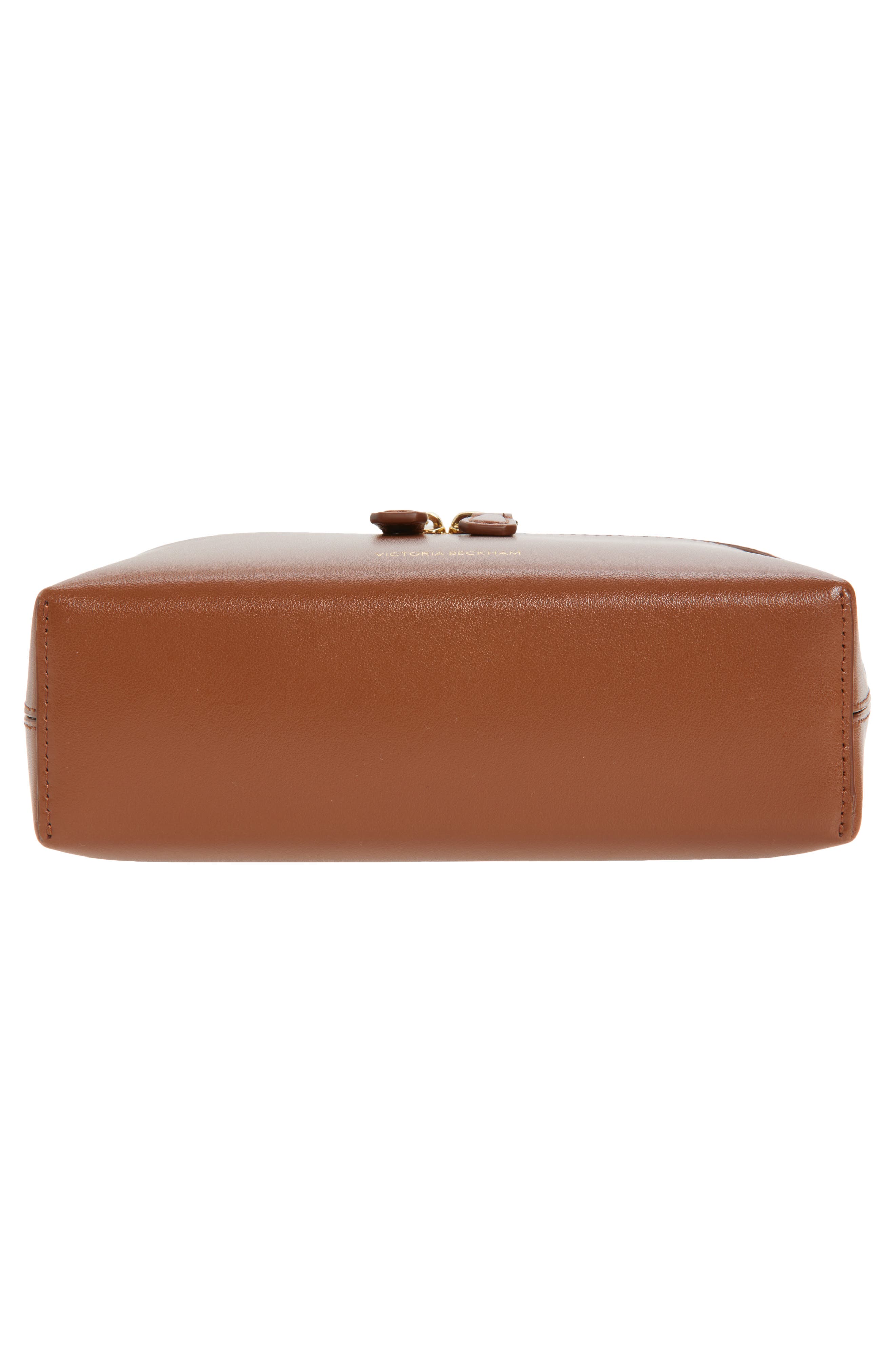 Victoria Beckham Vanity Case Leather Crossbody Bag, Alternate, color, Dark Tan