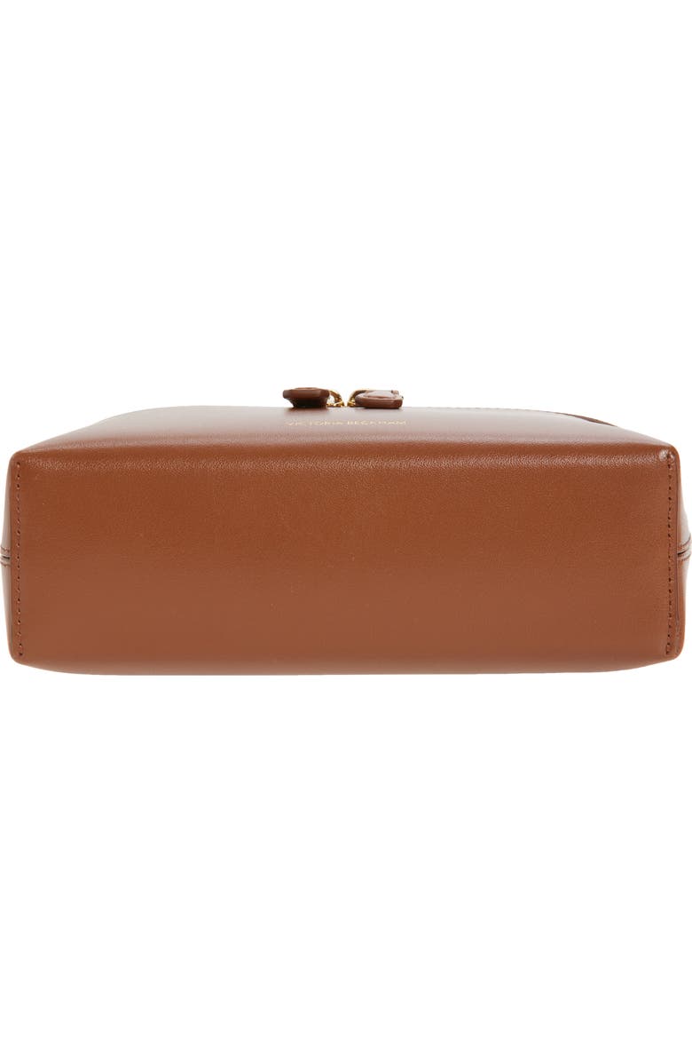 Victoria Beckham Vanity Case Leather Crossbody Bag, Alternate, color, Dark Tan