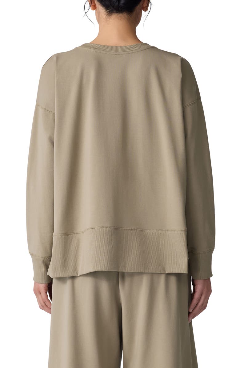 Eileen Fisher Crewneck Stretch Organic Cotton Sweatshirt, Alternate, color, 