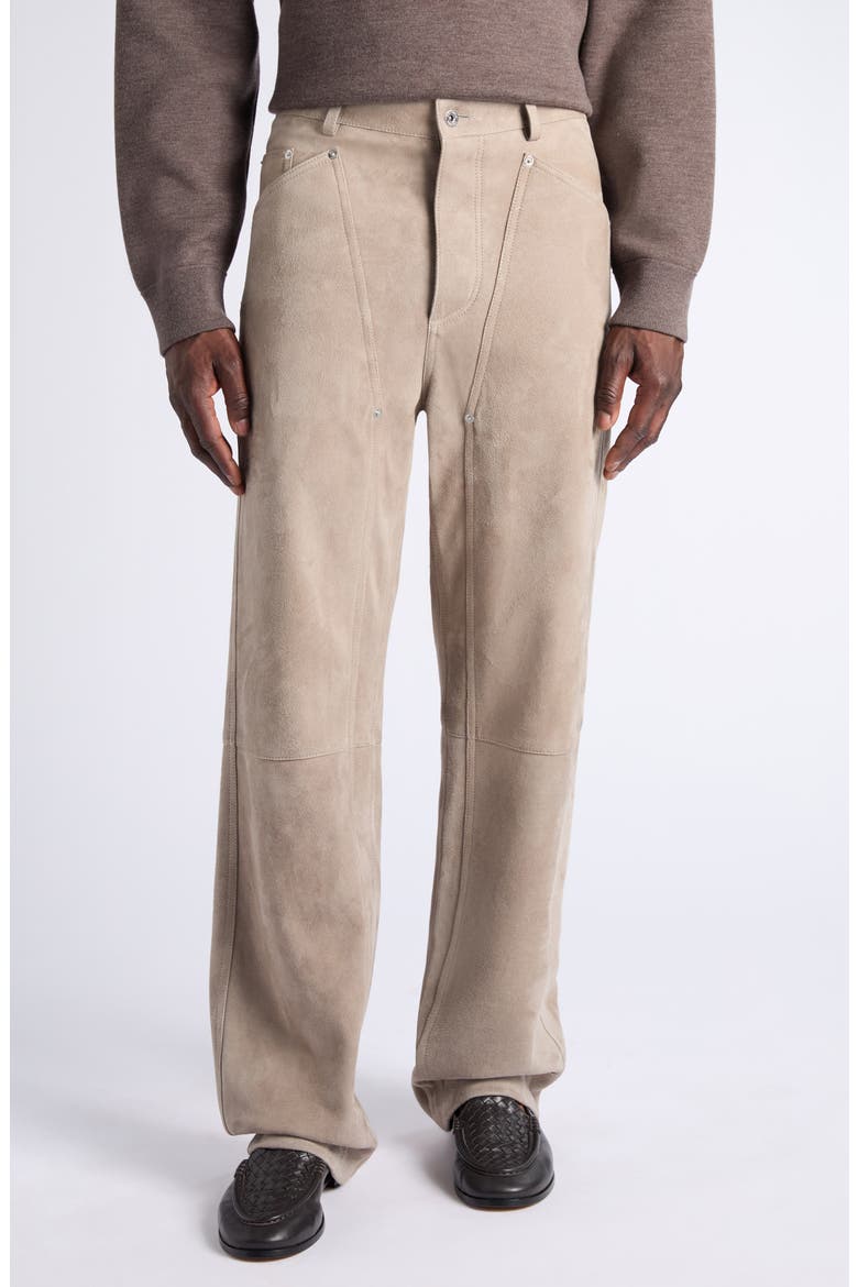 Suede Wide Leg Trousers, Main, color, 1796 GREY SEAL