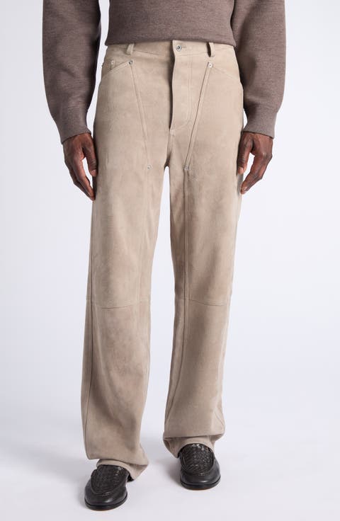 Suede Wide Leg Trousers