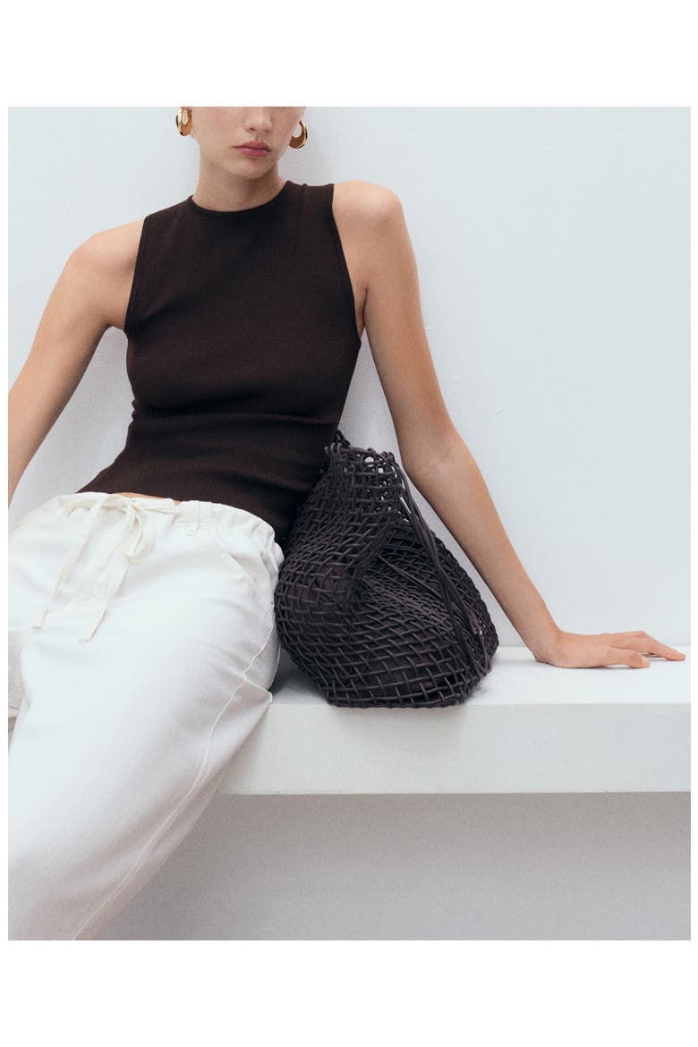 Sleeveless Sweater, Alternate, color, CHOCOLATE