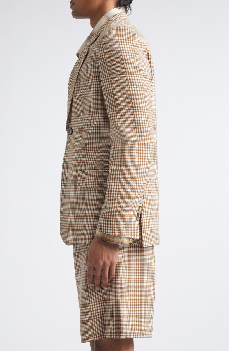 AMI PARIS Prince of Wales Plaid Virgin Wool Twill Jacket, Alternate, color,