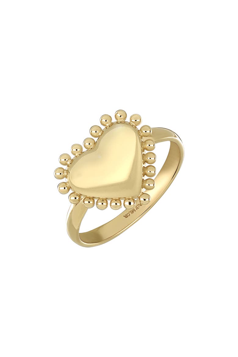 14K Gold Heart Ring, Main, color, 14KY