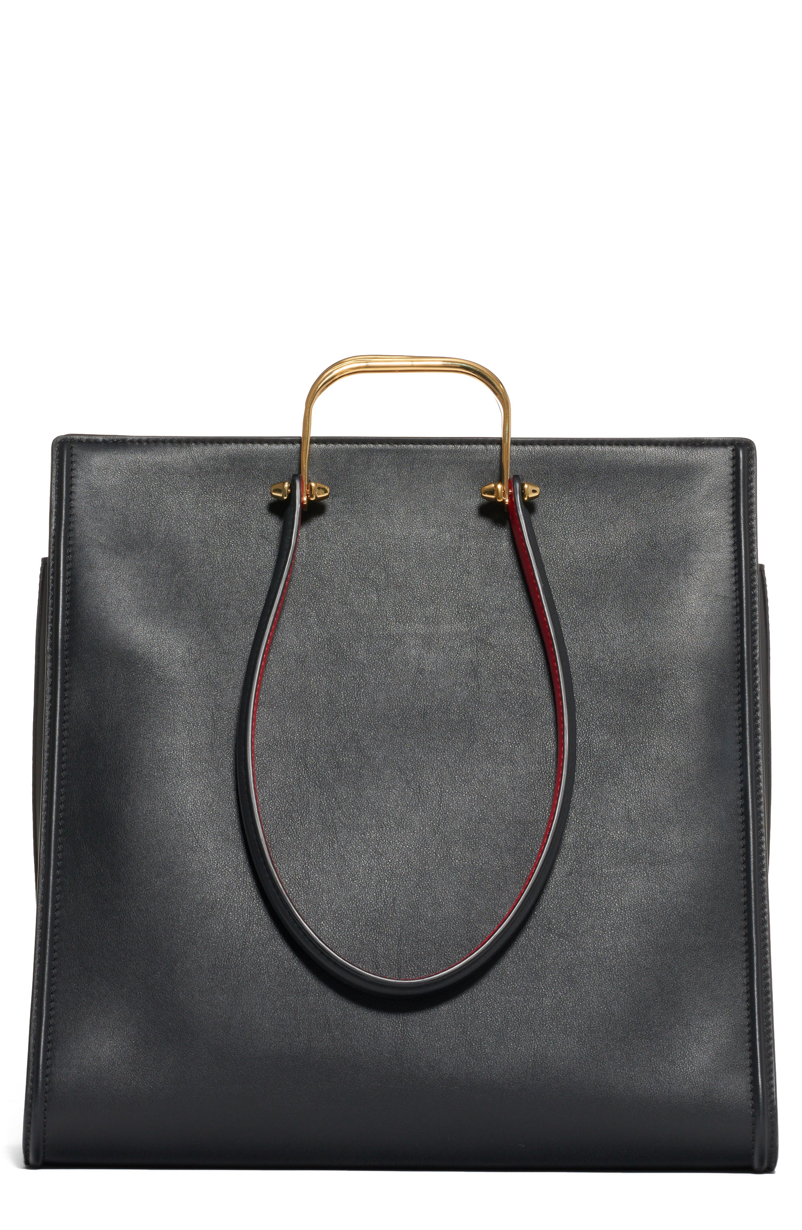 McQueen Alexander McQueen The Tall Story Leather Tote, Alternate, color, 