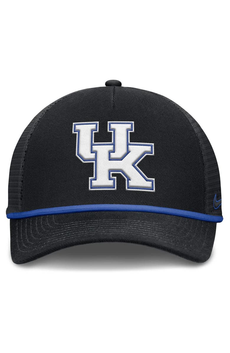 Nike Men's Nike Black Kentucky Wildcats Rise Primetime Trucker Adjustable Hat, Alternate, color, Black