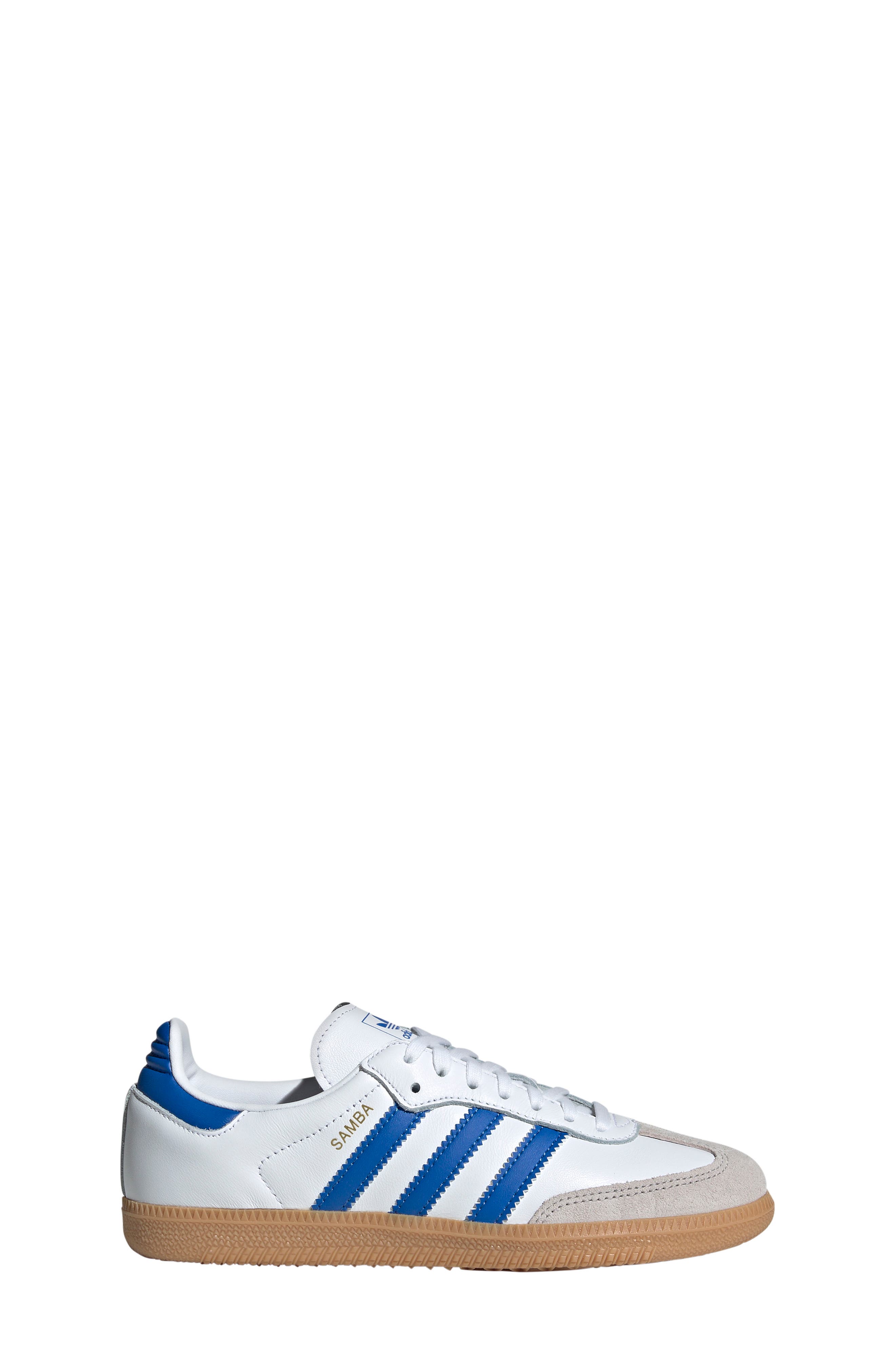 adidas Samba OG Sneaker, Alternate, color, White/ Blue/ Gum