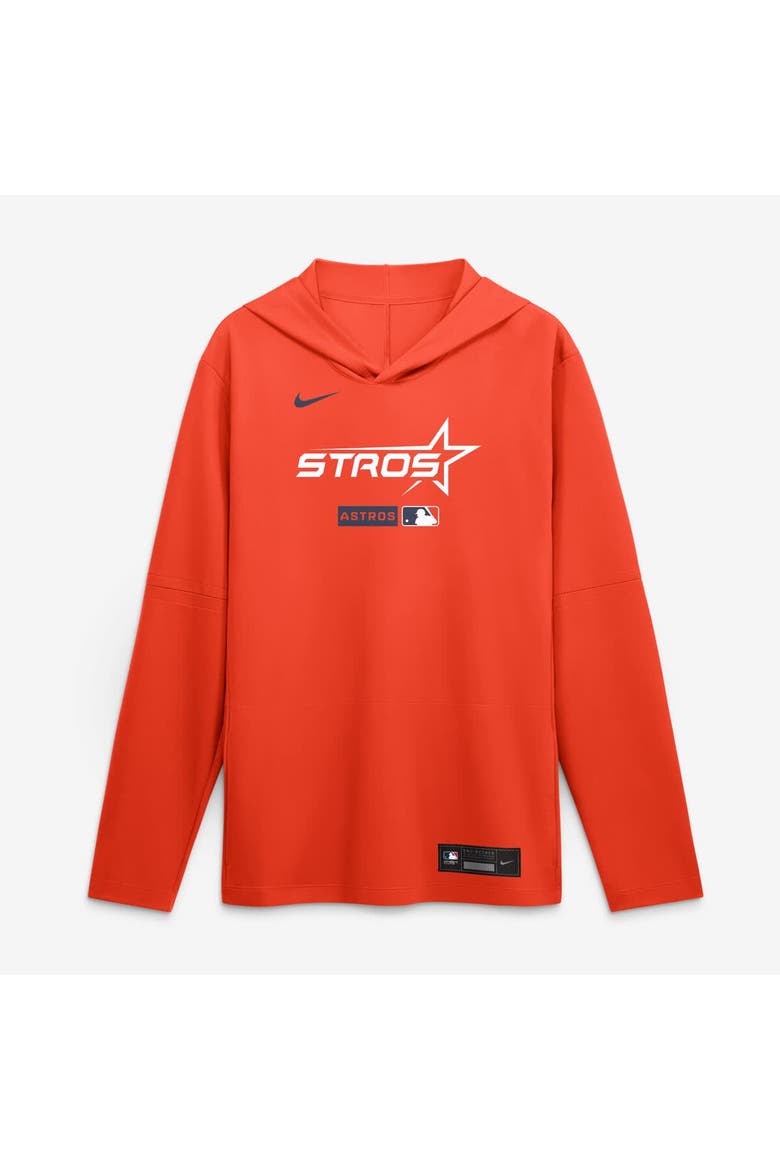 Men's Nike Orange Houston Astros City Connect Dri-FIT Long Sleeve Hooded T-Shirt, Alternate, color, Orange