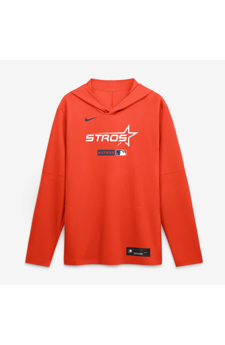 Nike Men's Nike Orange Houston Astros City Connect Dri-FIT Long Sleeve Hooded T-Shirt, Alternate, color, Orange