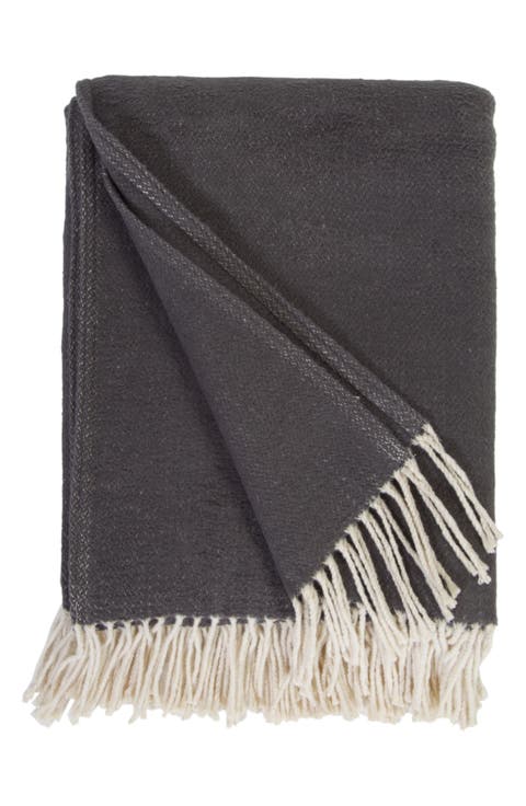 Billie Fringe Cotton Throw Blanket