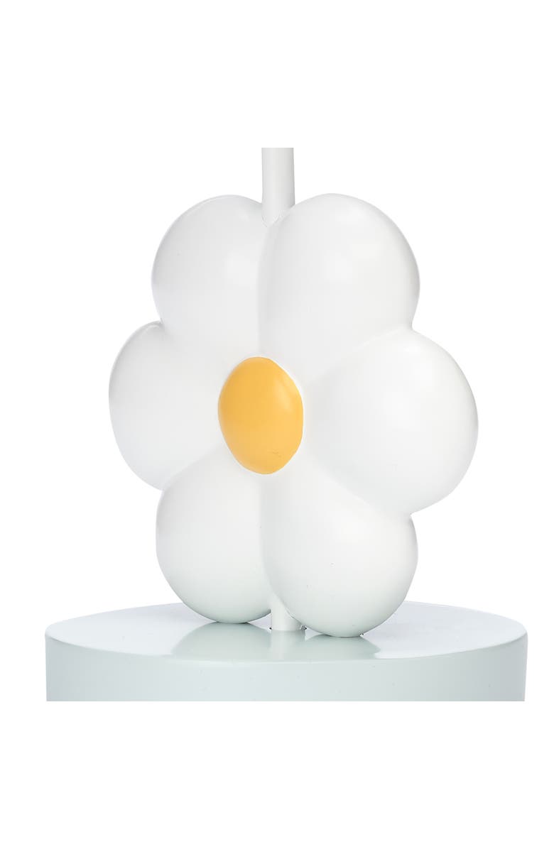 Lambs & Ivy Sweet Daisy Floral Nursery/Child Lamp with Shade & Bulb, Alternate, color, White