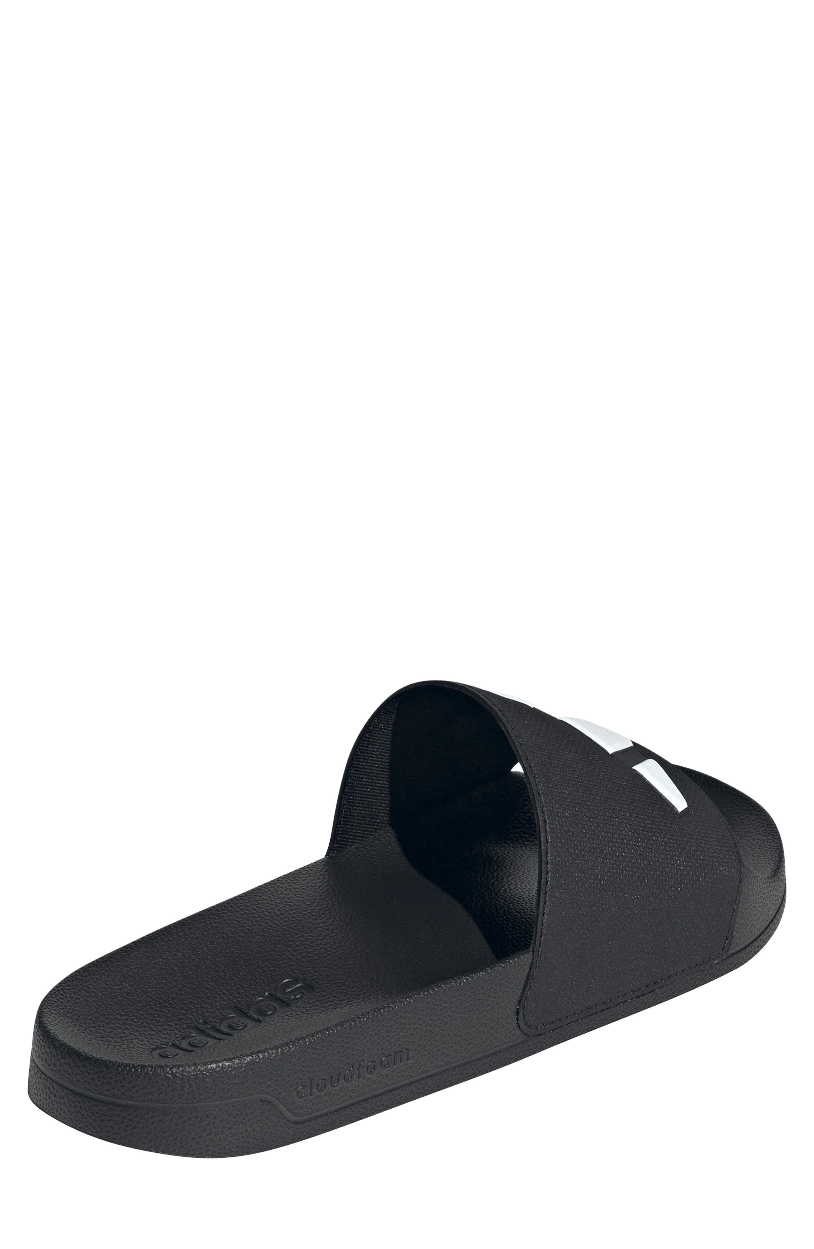adidas Adilette Shower Slide, Alternate, color, Core Black/ White/ Core Black